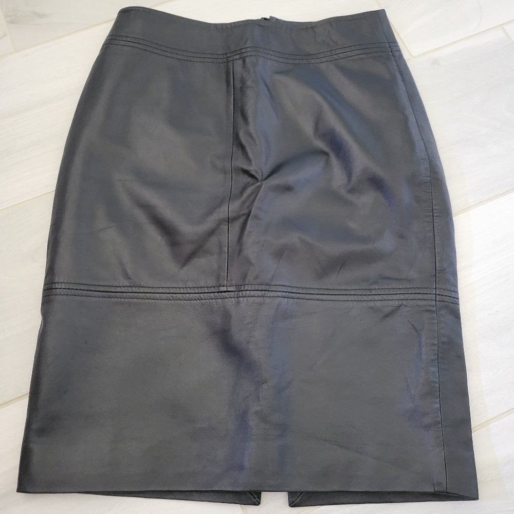 H&M 100% leather pencil skirt